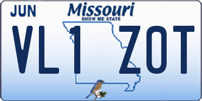 MO license plate VL1Z0T