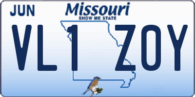 MO license plate VL1Z0Y