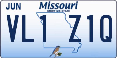 MO license plate VL1Z1Q