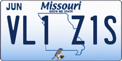 MO license plate VL1Z1S