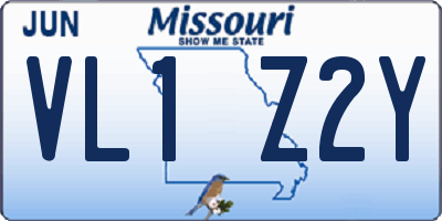 MO license plate VL1Z2Y