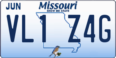 MO license plate VL1Z4G