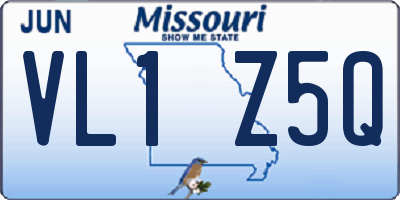 MO license plate VL1Z5Q