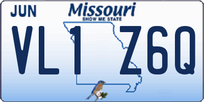 MO license plate VL1Z6Q