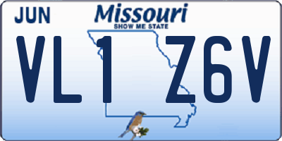 MO license plate VL1Z6V