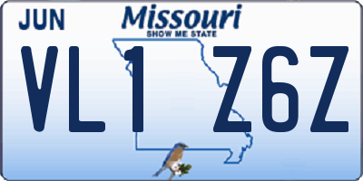 MO license plate VL1Z6Z
