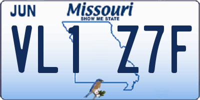 MO license plate VL1Z7F