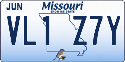 MO license plate VL1Z7Y