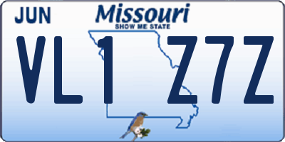 MO license plate VL1Z7Z