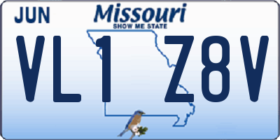 MO license plate VL1Z8V