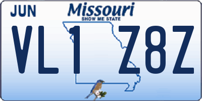 MO license plate VL1Z8Z