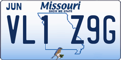 MO license plate VL1Z9G