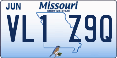 MO license plate VL1Z9Q