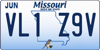 MO license plate VL1Z9V