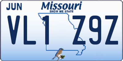 MO license plate VL1Z9Z