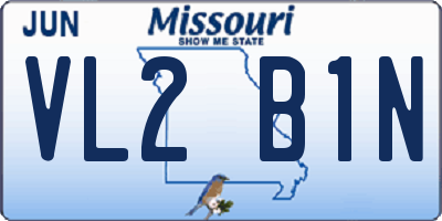 MO license plate VL2B1N