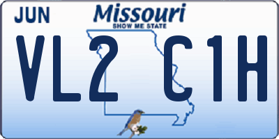 MO license plate VL2C1H