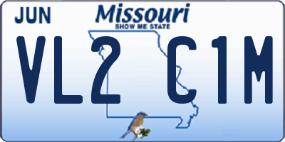 MO license plate VL2C1M