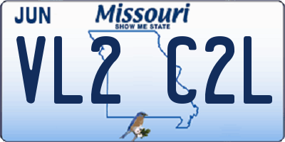 MO license plate VL2C2L