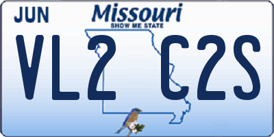 MO license plate VL2C2S