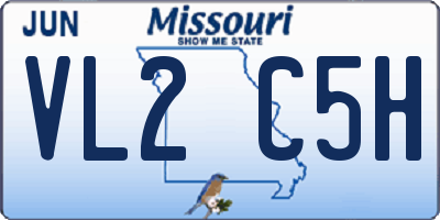 MO license plate VL2C5H
