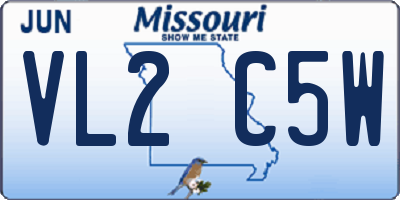 MO license plate VL2C5W