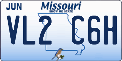 MO license plate VL2C6H