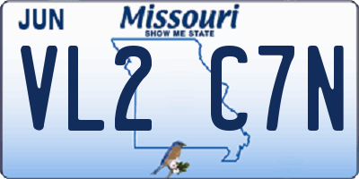MO license plate VL2C7N