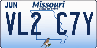 MO license plate VL2C7Y