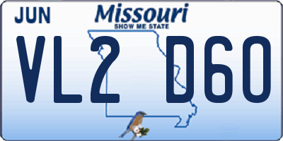 MO license plate VL2D6O