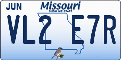 MO license plate VL2E7R