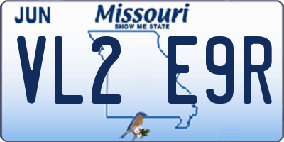 MO license plate VL2E9R