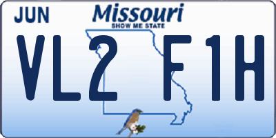 MO license plate VL2F1H
