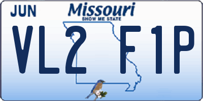 MO license plate VL2F1P