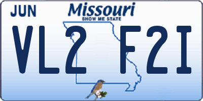 MO license plate VL2F2I