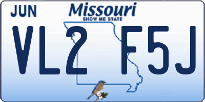 MO license plate VL2F5J