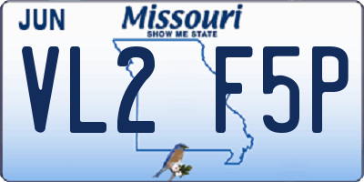 MO license plate VL2F5P