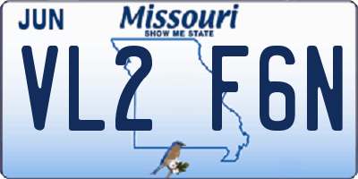 MO license plate VL2F6N
