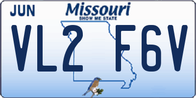 MO license plate VL2F6V