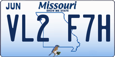 MO license plate VL2F7H