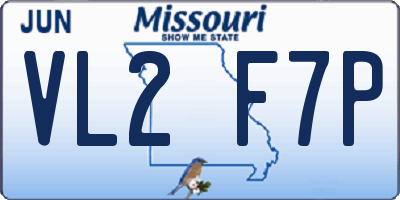 MO license plate VL2F7P