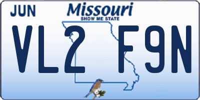MO license plate VL2F9N