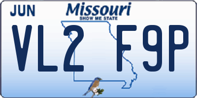 MO license plate VL2F9P