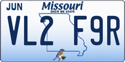 MO license plate VL2F9R