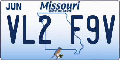 MO license plate VL2F9V