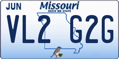 MO license plate VL2G2G
