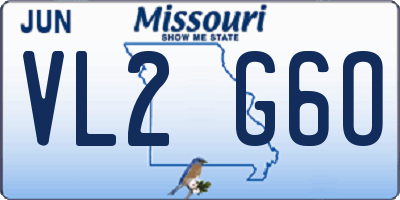 MO license plate VL2G6O
