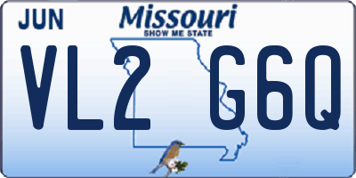 MO license plate VL2G6Q