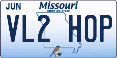 MO license plate VL2H0P