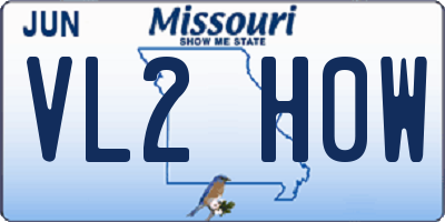 MO license plate VL2H0W